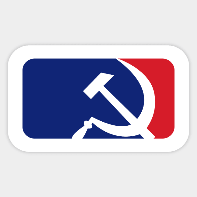 Hammer Sickle Baseball Sticker by dumbshirts